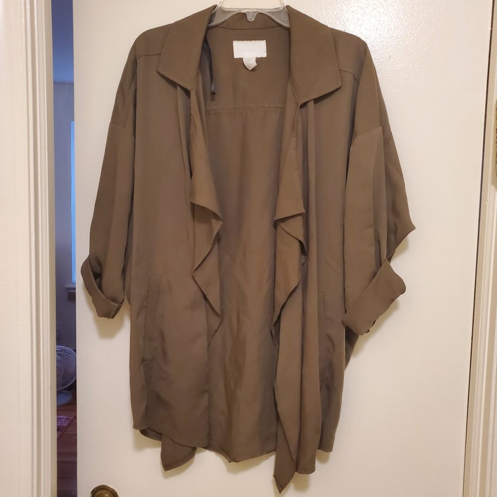 NWOT Olive Green Drape Jacket